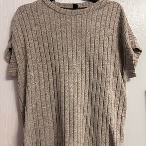 SHEIN Beige Blouse Top with Elegant Design